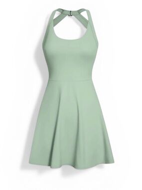 NWT Halara Light Green Backless Twisted Active Dress Women’s Large Tennis Golf